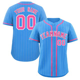 Custom Stripe Fashion Design Full Button Baseball Jersey Add Team Name Number