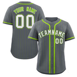 Custom Stripe Fashion Design Full Button Baseball Jersey Add Team Name Number