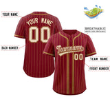 Custom Stripe Fashion Personalized Full Button Add Team Name Number Baseball Jersey Sportwear Shirt