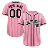 Custom Stripe Fashion Personalized Full Button Add Team Name Number Baseball Jersey Sportwear Shirt