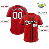 Custom Stripe Fashion Personalized Full Button Add Team Name Number Baseball Jersey Sportwear Shirt