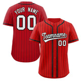 Custom Stripe Fashion Personalized Full Button Add Team Name Number Baseball Jersey Sportwear Shirt