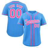Custom Stripe Fashion Personalized Full Button Baseball Jersey Add Team Name Number