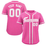 Custom Stripe Baseball Jersey Fashion Design Add Team Name Number Full Button College Sport Jersey