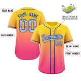 Custom Gradient Casual Baseball Jersey Personalized Ethnic Pattern Name Number for Men Women Youth