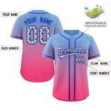 Custom Gradient Casual Baseball Jersey Personalized Ethnic Pattern Name Number for Men Women Youth