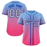 Custom Gradient Casual Baseball Jersey Personalized Ethnic Pattern Name Number for Men Women Youth