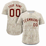Custom Texture Graffiti Pattern Personalized Team Name Number Baseball Hip Pop Shirt