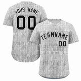 Custom Texture Graffiti Pattern Personalized Team Name Number Baseball Hip Pop Shirt