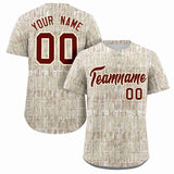 Custom Texture Graffiti Pattern Personalized Team Name Number Baseball Short Sleeve Shirt