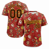 Custom Graffiti Pattern Colorful Printed Team Name Number for Men and Women Shirt Button Baseball Jersey