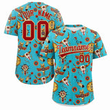 Custom Graffiti Pattern Colorful Printed Team Name Number for Men and Women Shirt Button Baseball Jersey