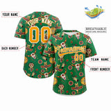 Custom Graffiti Pattern Colorful Printed Team Name Number for Men and Women Shirt Button Baseball Jersey
