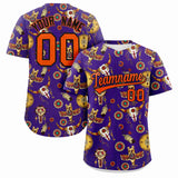 Custom Graffiti Pattern Colorful Printed Team Name Number for Men and Women Shirt Button Baseball Jersey