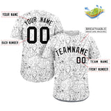 Custom Line Art Graffiti Pattern Design Team Name And Number Quick Dry Baseball Jersey