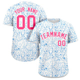 Custom Line Art Graffiti Pattern Design Team Name And Number Quick Dry Baseball Jersey