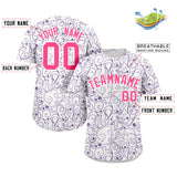 Custom Line Art Graffiti Pattern Design Team Name And Number Quick Dry Baseball Jersey