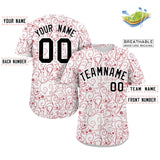 Custom Line Art Graffiti Pattern Design Team Name And Number Quick Dry Baseball Jersey