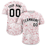 Custom Line Art Graffiti Pattern Design Team Name And Number Quick Dry Baseball Jersey