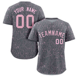 Custom Line Art Graffiti Pattern Design Team Name And Number Breathable Baseball Jersey