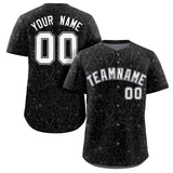 Custom Line Art Graffiti Pattern Design Team Name And Number Breathable Baseball Jersey