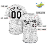 Custom Baseball Jersey Line Art Graffiti Pattern Design Team Name And Number Quick Dry Practice Sports Shirts