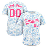 Custom Baseball Jersey Line Art Graffiti Pattern Design Team Name And Number Quick Dry Practice Sports Shirts