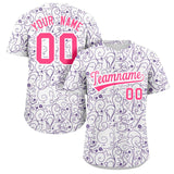 Custom Baseball Jersey Line Art Graffiti Pattern Design Team Name And Number Quick Dry Practice Sports Shirts