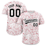Custom Baseball Jersey Line Art Graffiti Pattern Design Team Name And Number Quick Dry Practice Sports Shirts
