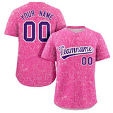 Custom Baseball Jersey Line Art Graffiti Pattern Design Team Name And Number Quick Dry Practice Sports Shirts