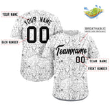 Custom Baseball Jersey Line Art Graffiti Pattern Design Team Name And Number Quick Dry Practice Sports Jersey