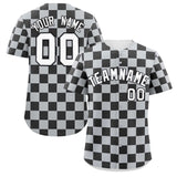 Custom Square Grid Color Block Design Letter Number Baseball Jersey Sport Shirt