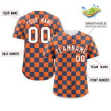 Custom Square Grid Color Block Design Letter Number Baseball Jersey Running Shirt