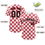 Custom Square Grid Color Block Design Letter Number Baseball Jersey Running Shirt