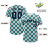Custom Square Grid Color Block Design Letter Number Baseball Jersey Running Shirt