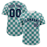 Custom Square Grid Color Block Design Letter Number Baseball Jersey Running Shirt