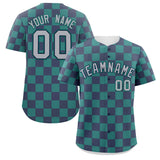 Custom Square Grid Color Block Design Letter Number Baseball Jersey Running Shirt