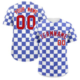 Custom Square Grid Color Block Design Letter Number Baseball Jersey Athletic Shirt