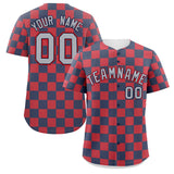 Custom Square Grid Color Block Design Letter Number Baseball Jersey Athletic Shirt