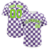 Custom Square Grid Color Block Design Letter Number Baseball Jersey Sport Team Uniform