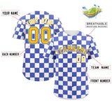 Custom Square Grid Color Block Design Letter Number Baseball Jersey Sport Team Uniform