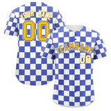 Custom Square Grid Color Block Design Letter Number Baseball Jersey Sport Team Uniform