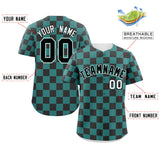 Custom Square Grid Color Block Design Letter Number Baseball Jersey Sport Team Uniform