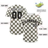 Custom Square Grid Color Block Design Letter Number Baseball Jersey Sport Team Uniform