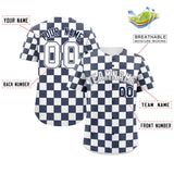 Custom Square Grid Color Block Design Letter Number Baseball Jersey Sport Team Uniform
