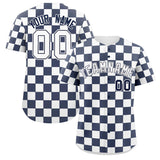 Custom Square Grid Color Block Design Letter Number Baseball Jersey Sport Team Uniform