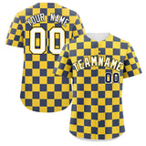 Custom Square Grid Color Block Design Letter Number Baseball Jersey Sport Team Uniform