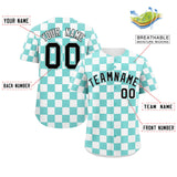 Custom Square Grid Color Block Design Letter Number Baseball Jersey Sport Team Uniform
