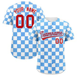 Custom Square Grid Color Block Design Letter Number Baseball Jersey Sport Outfits