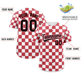 Custom Square Grid Color Block Design Letter Number Baseball Jersey Running Outfits